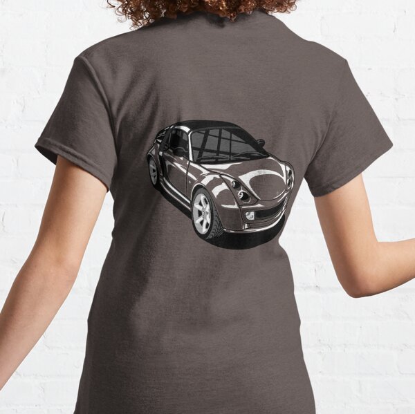 CUSTOM HTees T-shirt Pick car colour & plate SMART FORTWO City Coupe Cabrio 