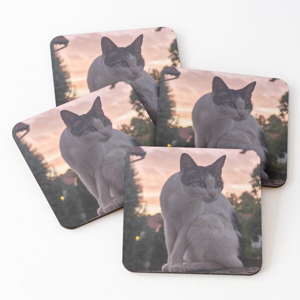 Item preview, Cat Watching the Sunset – Peaceful Feline Portrait designed and sold by MB-CatPrints.