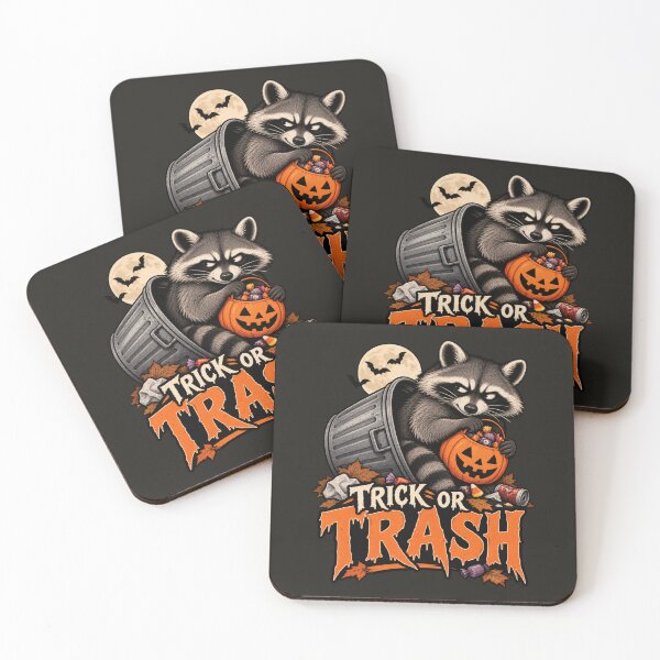 Item preview, Halloween Raccoon Candy Pumpkin Trick or Trash Panda designed and sold by Infinitee8hirts.