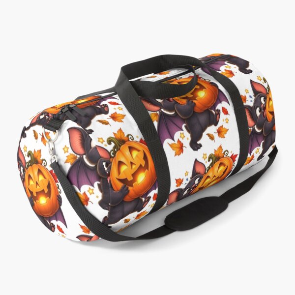Item preview, Funny Halloween Bat – Struggling with a Giant Pumpkin designed and sold by Clothes With Smiling Animals Walt Gral.