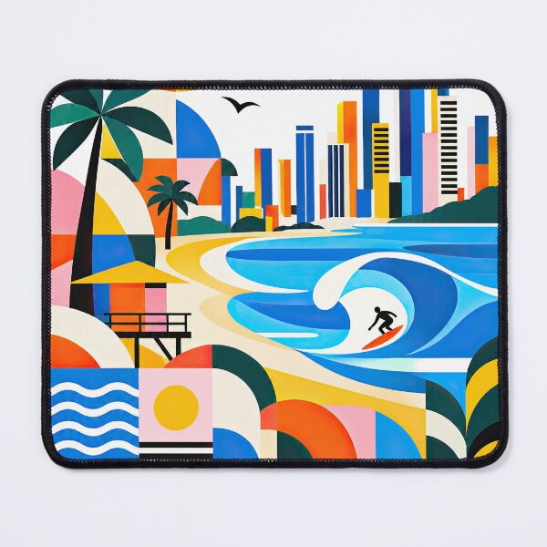Item preview, Colorful Gold Coast Australia travel poster featuring a designed and sold by ckybe.