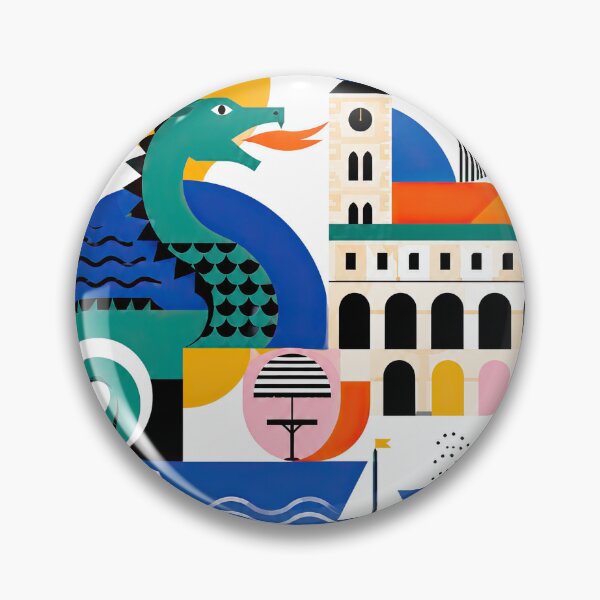 Item preview, Colorful geometric poster for Klagenfurt, Austria featuring a designed and sold by ckybe.