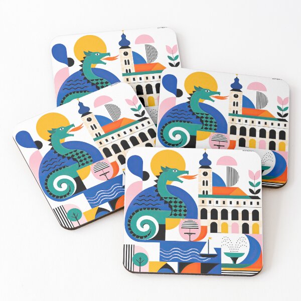 Item preview, Colorful geometric poster for Klagenfurt, Austria featuring a designed and sold by ckybe.