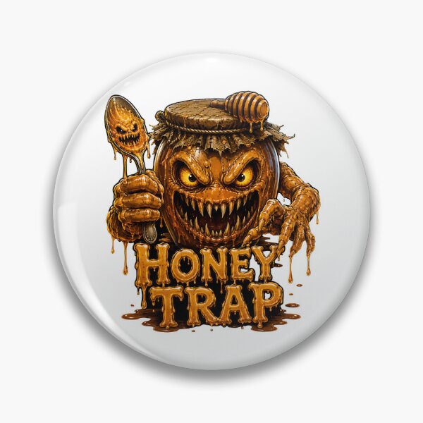 Item preview, Honey Trap - Funny Scary Monster Honey Jar Horror Comedy Food designed and sold by HorrorWorldWeb.