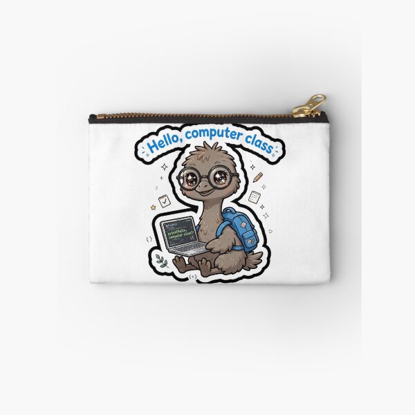 Item preview, Cute Emu Computer Class Coding Sticker designed and sold by Wildlife-Walk.