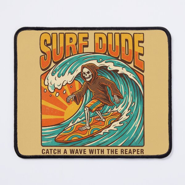 Item preview, Surf Dude Grim Reaper designed and sold by CornershopTee.