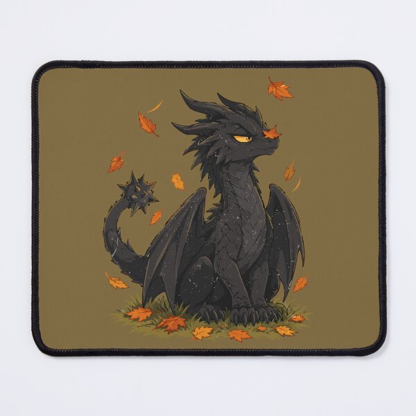 Item preview, Grumpy Black Morningstar Tail Dragon designed and sold by LunarDesignzz.