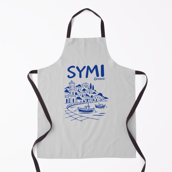 Item preview, Symi Greece Gialos Harbor Blue Line designed and sold by MavtM.