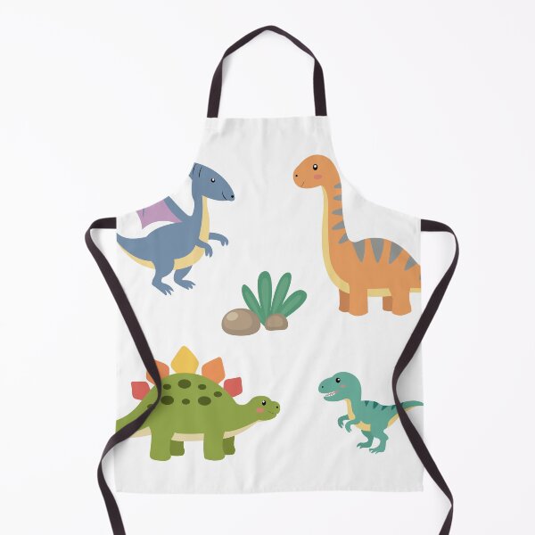 Item preview, Cute Dinosaurs Pterodactyl Stegosaurus TRex Brachiosaurus Vector Sticker Pack designed and sold by ElenMart.