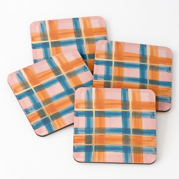 Item preview, Blue Orange Plaid Pattern  designed and sold by GraphicsClub.