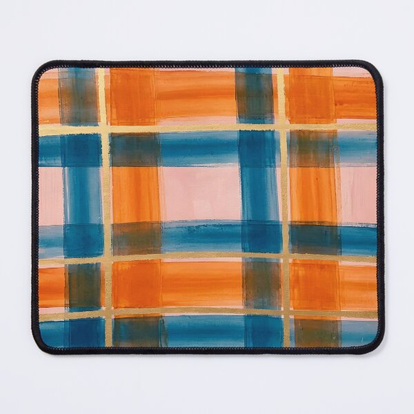 Item preview, Blue Orange Plaid Pattern  designed and sold by GraphicsClub.