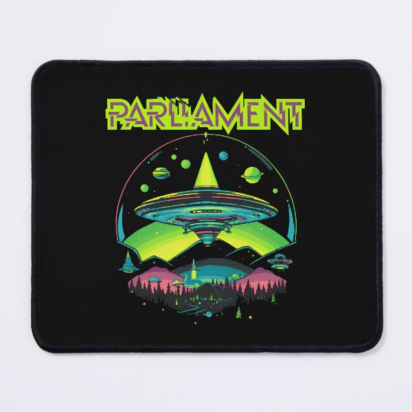 Item preview, PARLIAMENT Retro Sci-Fi UFO Landscape designed and sold by candicinnert.
