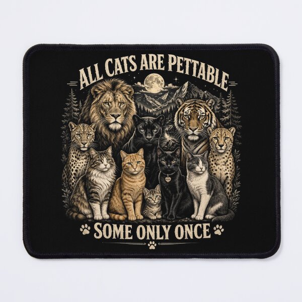 Item preview, All Cats Are Pettable Some Only Once Vintage Big Cat designed and sold by CF_VintageDesign.