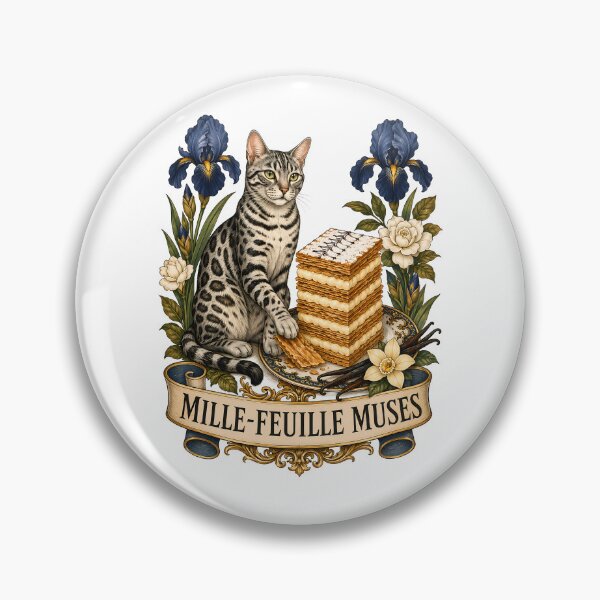 Item preview, Mille Feuille Muses Bengal Cat Art designed and sold by Old's Cool Cat Studio.