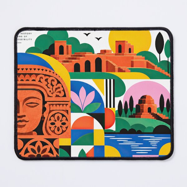Item preview, Colorful geometric collage featuring a Bangladesh-inspired lands designed and sold by ckybe.