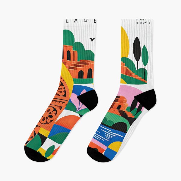 Item preview, Colorful geometric collage featuring a Bangladesh-inspired lands designed and sold by ckybe.