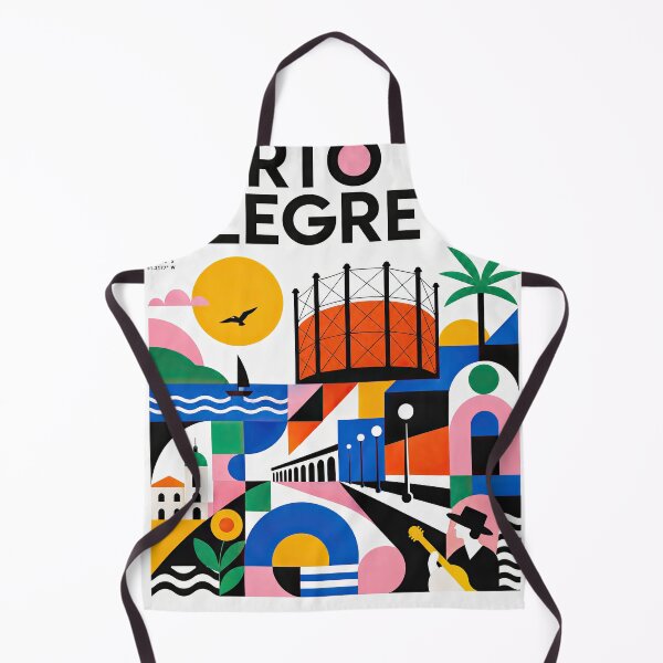 Item preview, Colorful geometric travel poster celebrating Porto Alegre, Brazi designed and sold by ckybe.