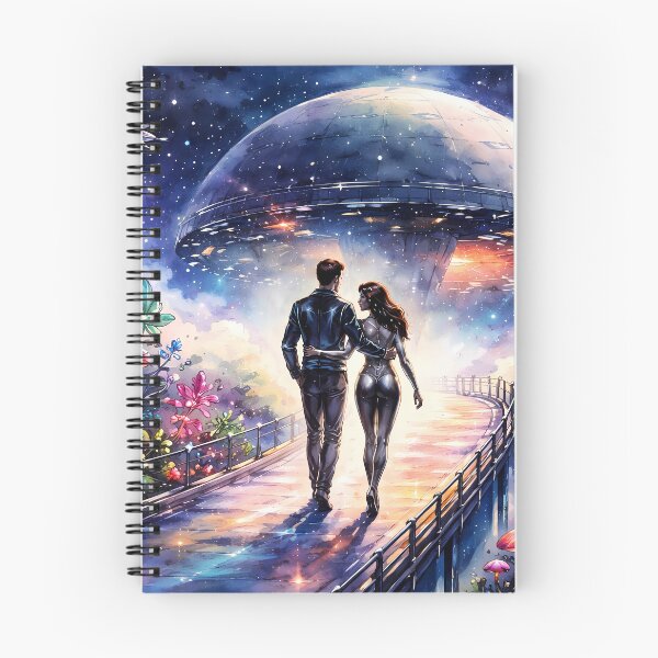 Item preview, Couple Walking Toward Spaceship designed and sold by cuprum.