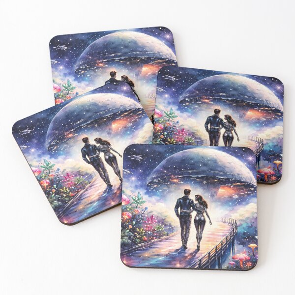 Item preview, Couple Walking Toward Spaceship designed and sold by cuprum.