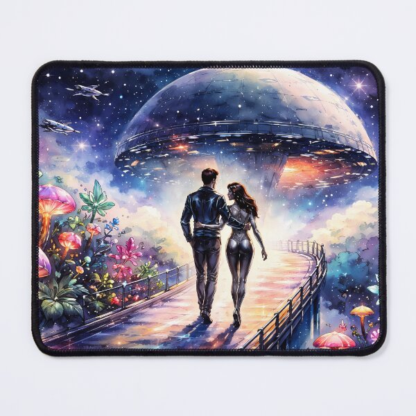 Item preview, Couple Walking Toward Spaceship designed and sold by cuprum.