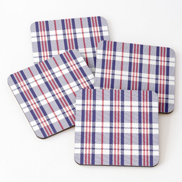 Item preview, A Classic Plaid Design Featuring Bold Deep Navy, Crisp White, and Vibrant Red Accents Set in a Harlequin Pattern designed and sold by Matt_Smith.