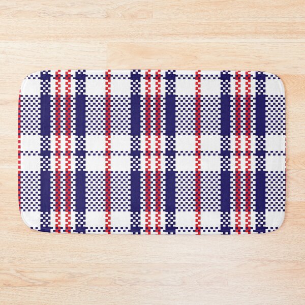 Item preview, A Classic Plaid Design Featuring Bold Deep Navy, Crisp White, and Vibrant Red Accents Set in a Harlequin Pattern designed and sold by Matt_Smith.