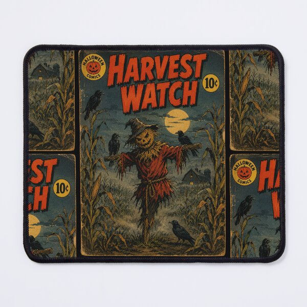 Item preview, Vintage Halloween Cover Art: Eerie Scarecrow Haunted Cornfield designed and sold by bapupa.