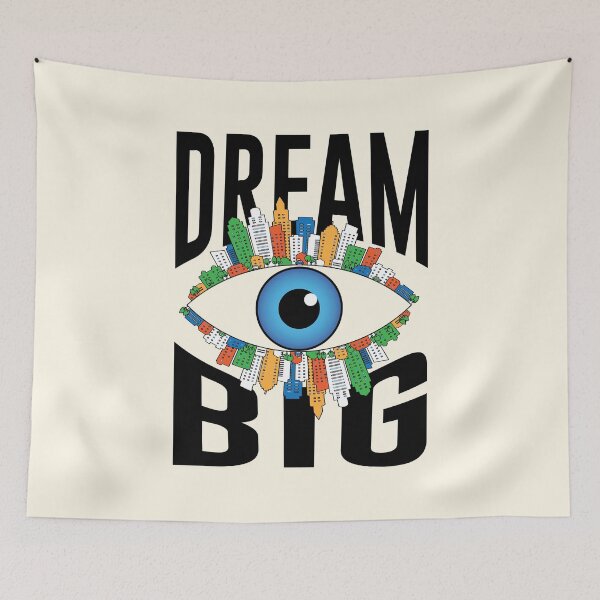 Item preview, Dream Big Vintage Faded City Skyline Eye Graphic designed and sold by ANJ Creative Designs.