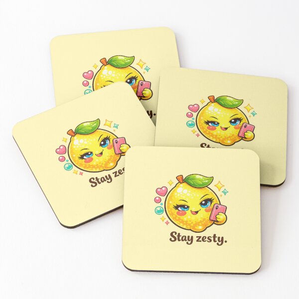 Item preview, Stay Zesty – Cute Lemon Selfie Cartoon  designed and sold by Sommium .