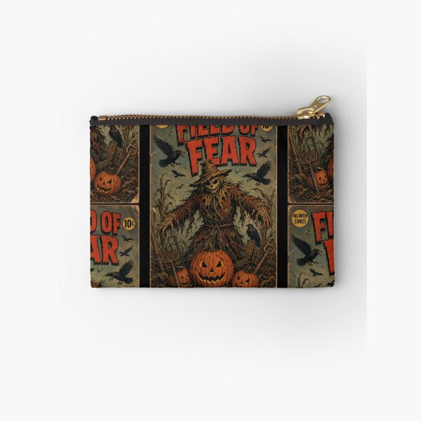 Item preview, Vintage Halloween Cover Art: Sinister Scarecrow Pumpkin Field designed and sold by bapupa.
