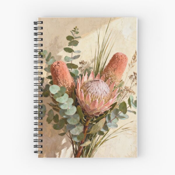 Item preview, Protea Botanical Wall Art, Modern Floral Painting, Australian Botanical Print, Earthy Nature Decor designed and sold by stylishdzign.