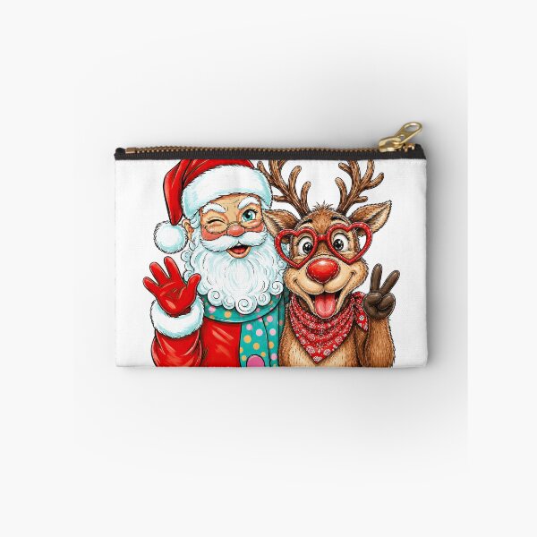 Item preview, Funny Santa Reindeer Heart Glasses Christmas designed and sold by varin-studio.