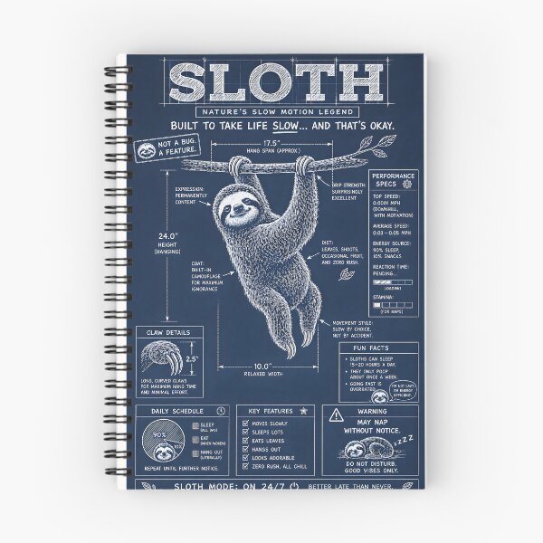 Item preview, Sloth Go Slow Mode 24/7 Funny Sloth Blueprint designed and sold by Genius Geek.