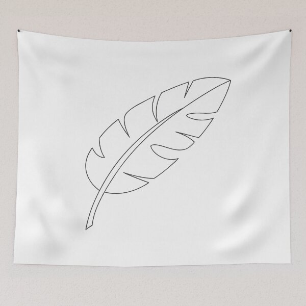 Item preview, Banana Leaf Detailed 2 Line Art Gift designed and sold by OneLine Studio.