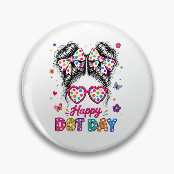 Item preview, Happy Dot Cute Messy Bun Colorful Polka Dot Girl Kid Teacher designed and sold by OddityVault.