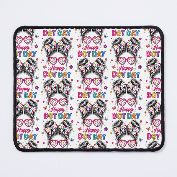 Item preview, Happy Dot Cute Messy Bun Colorful Polka Dot Girl Kid Teacher designed and sold by OddityVault.