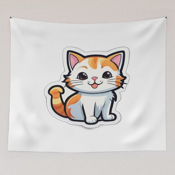 Item preview, Adorable Kawaii Cat Doodle ll Cute Minimalist Pastel Cat Art ll Chubby Sleepy Kitty Illustration ll  designed and sold by everyone cloth house.