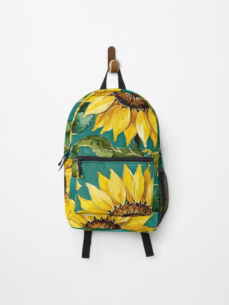Thumbnail 1 of 3, Backpack, Sunflowers designed and sold by GraphicsClub.