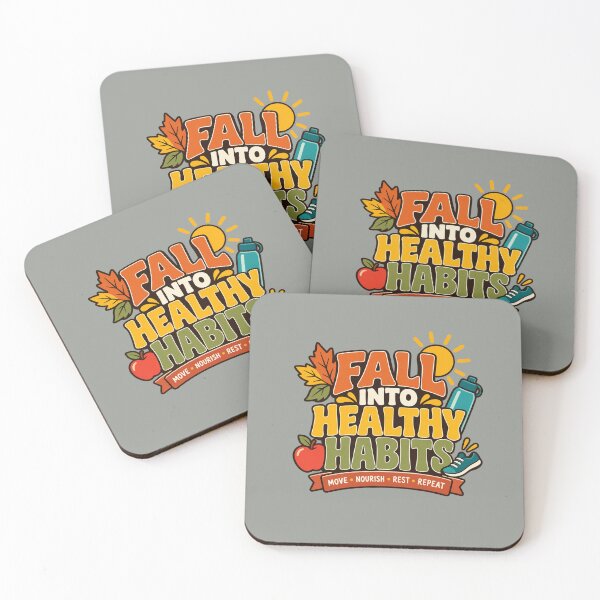 Item preview, Fall Into Healthy Habits, Move Nourish Rest Repeat, Autumn Wellness Design designed and sold by Right-UR.