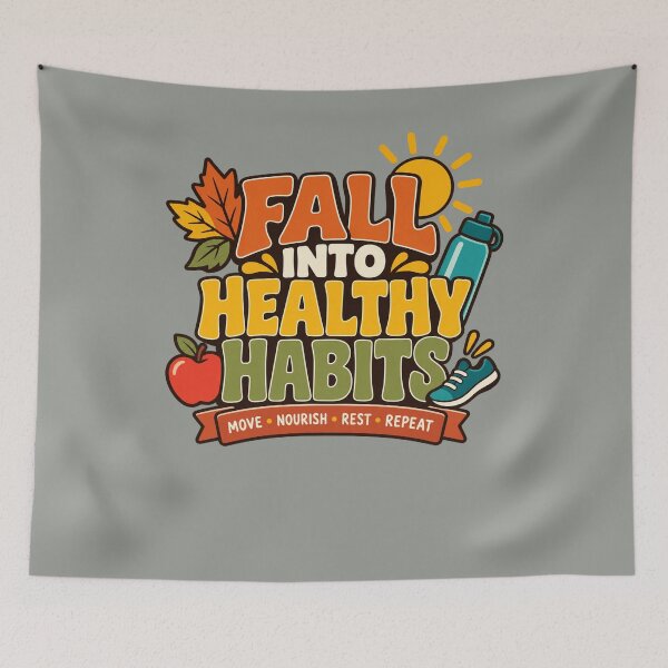 Item preview, Fall Into Healthy Habits, Move Nourish Rest Repeat, Autumn Wellness Design designed and sold by Right-UR.