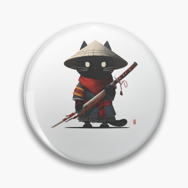 Item preview, Samurai Black Cat Katana Warrior Shirt designed and sold by Catspeachy.