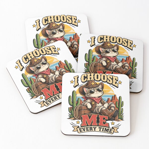 Item preview, I Choose Me Every Time Cowboy Cat T-Shirt – Funny Self Love Western Cat Graphic Tee designed and sold by Artimax-Studio.