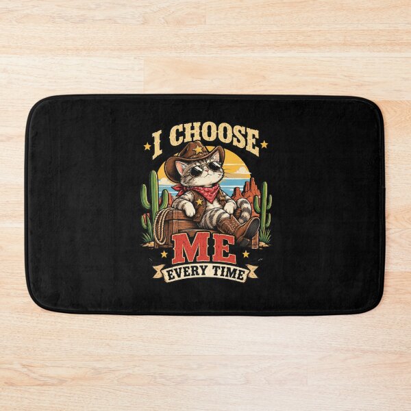 Item preview, I Choose Me Every Time Cowboy Cat T-Shirt – Funny Self Love Western Cat Graphic Tee designed and sold by Artimax-Studio.