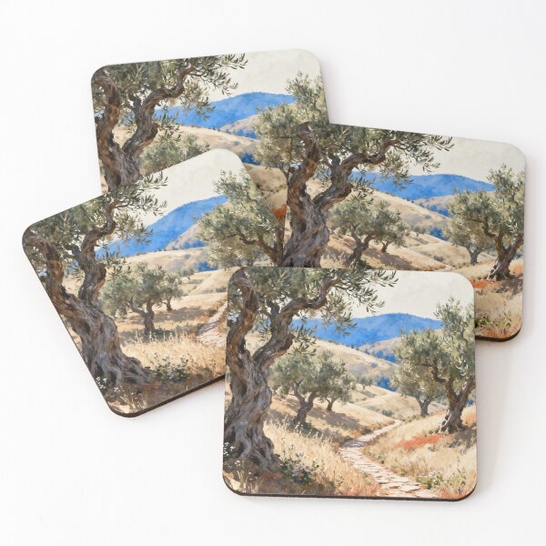 Item preview, Mediterranean Olive Grove Wall Art, Tuscan Landscape Painting, Olive Tree Nature Print, Rustic Botanical Decor designed and sold by stylishdzign.