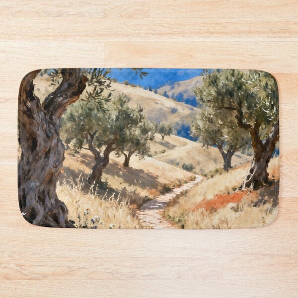 Item preview, Mediterranean Olive Grove Wall Art, Tuscan Landscape Painting, Olive Tree Nature Print, Rustic Botanical Decor designed and sold by stylishdzign.