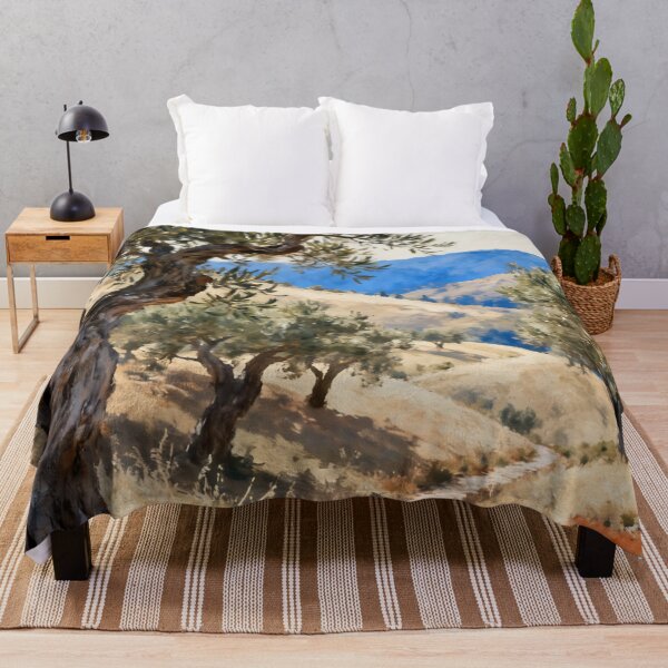 Item preview, Mediterranean Olive Grove Wall Art, Tuscan Landscape Painting, Olive Tree Nature Print, Rustic Botanical Decor designed and sold by stylishdzign.