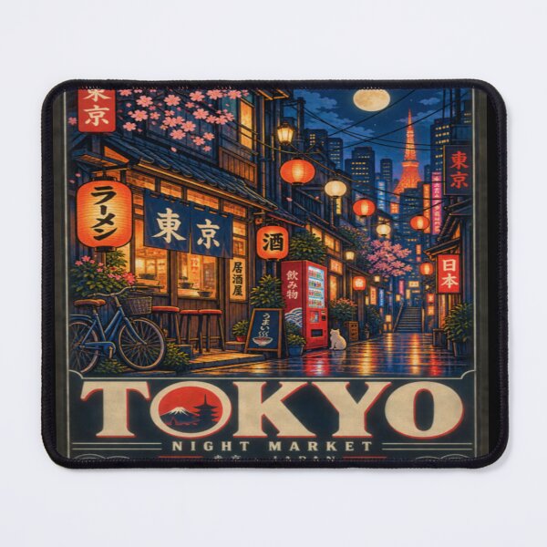 Item preview, Tokyo Night Market Japan Vintage Travel Poster, Retro Tokyo Street Japanese Aesthetic designed and sold by TulipsArtDesigns .