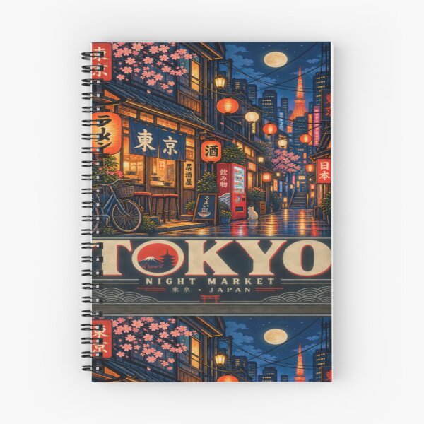 Item preview, Tokyo Night Market Japan Vintage Travel Poster, Retro Tokyo Street Japanese Aesthetic designed and sold by TulipsArtDesigns .