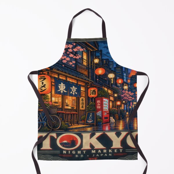 Item preview, Tokyo Night Market Japan Vintage Travel Poster, Retro Tokyo Street Japanese Aesthetic designed and sold by TulipsArtDesigns .
