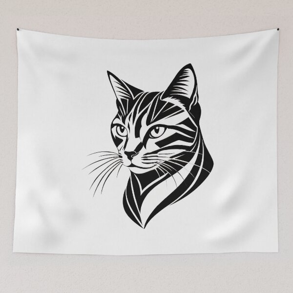 Item preview, Geometric Cat Head Graphic designed and sold by Dmo3HarkoArt.